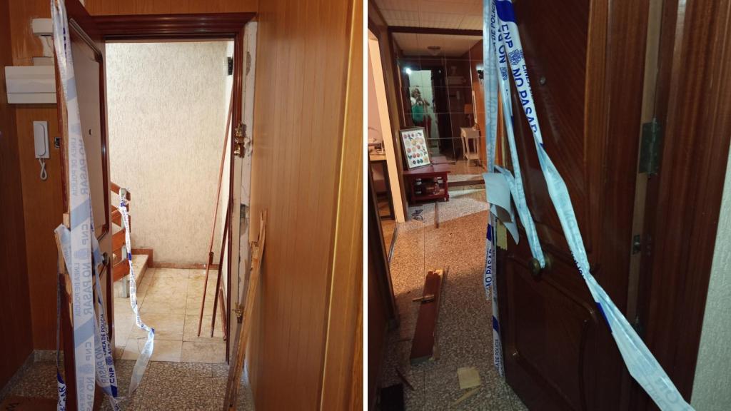 Estado en el que quedó la puerta.