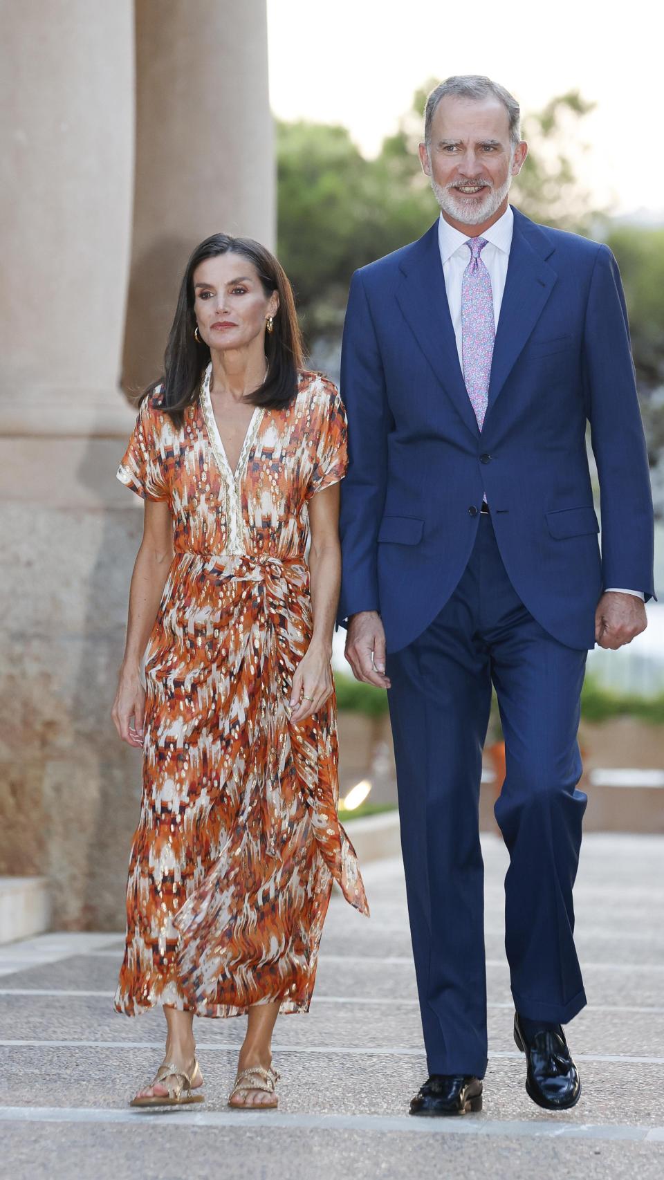 Felipe VI y Letizia, minutos antes de la recepción del año pasado.