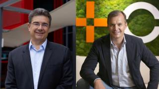 De izquierda a derecha: José Miguel García, consejero delegado de Vodafone España, y Meinrad Spenger, consejero delegado de Masorange.