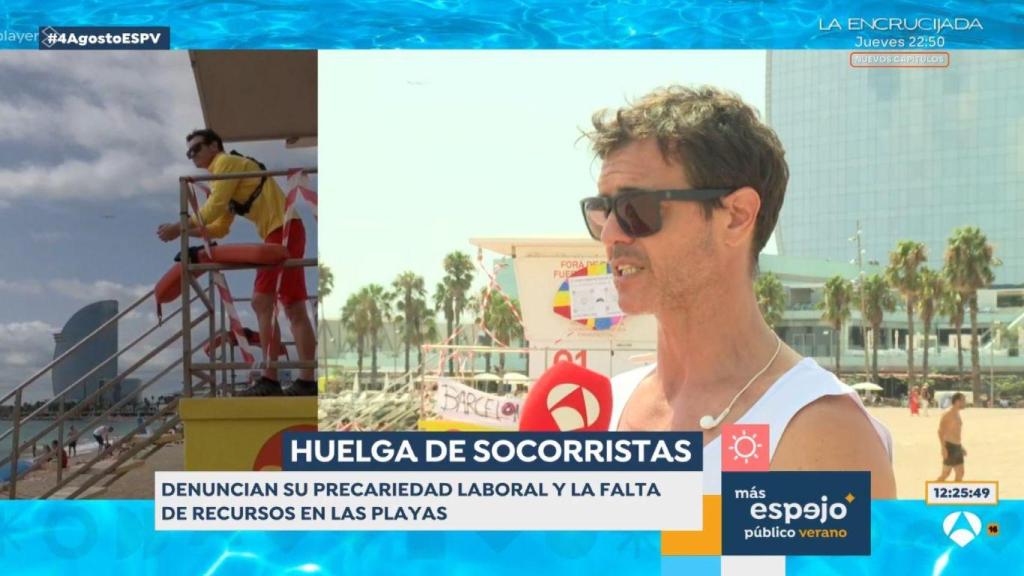 Gustavo, socorrista con 20 años de experiencia en el programa Espejo Público.