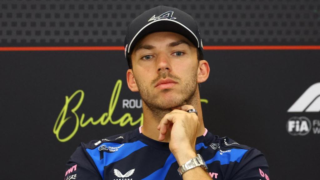 Pierre Gasly atiende a los medios en la rueda de prensa previa al GP de Hungría.