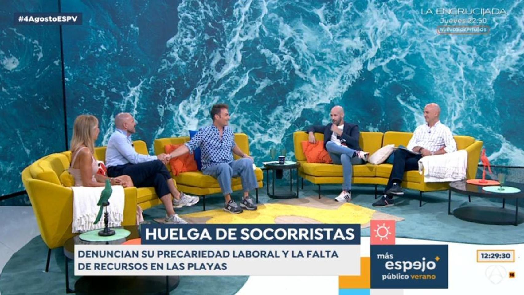Miquel Valls y Jaime de los Santos en 'Espejo Publico'.