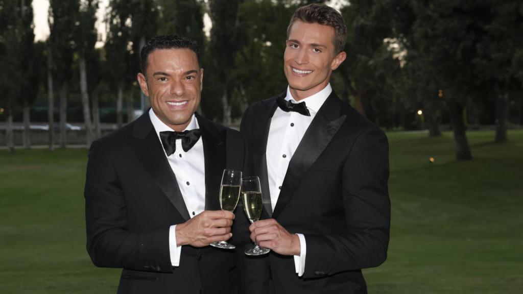 Antonio Rossi y Hugo Fuertes el día de su boda.