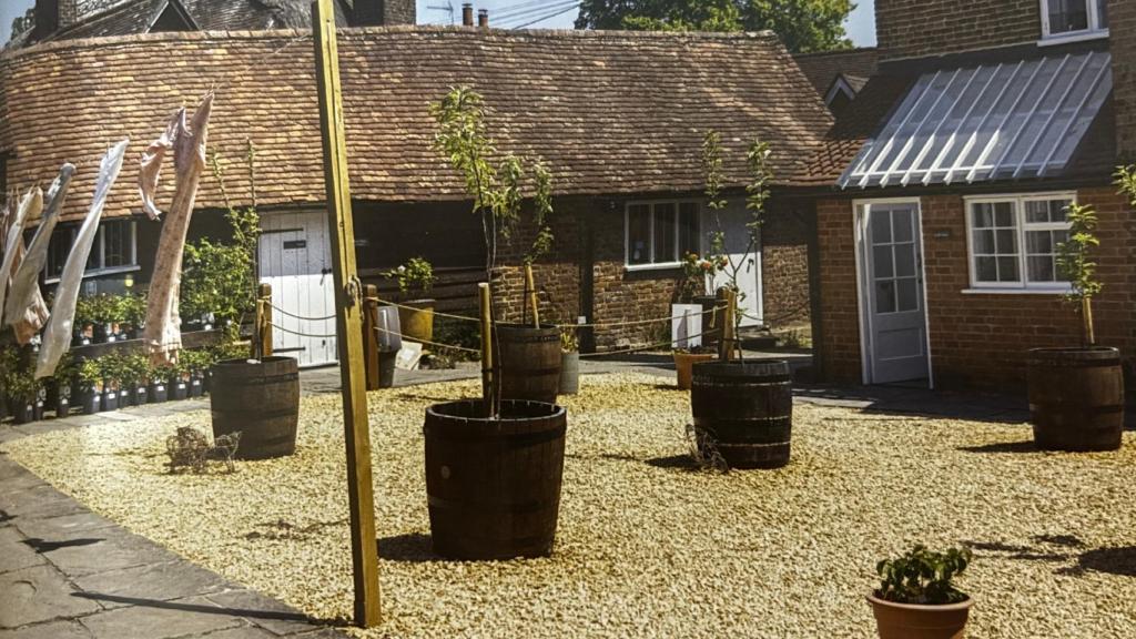 Vista del patio de la casa de Jane Austen en Chawton.