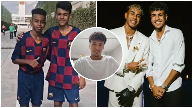 Adam Aznou y Lamine Yamal, en un collage