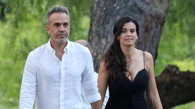 José Manuel Maíz y su pareja en la recepción de los Reyes en Marivent.