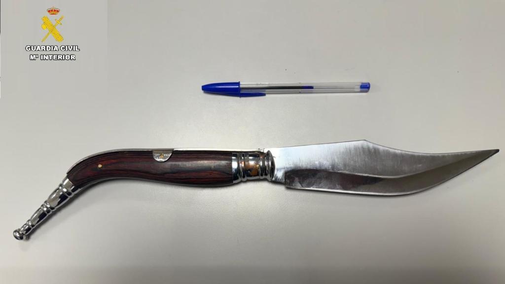 El arma blanca que ha sido incautada