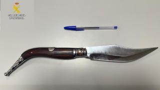 El arma blanca que ha sido incautada