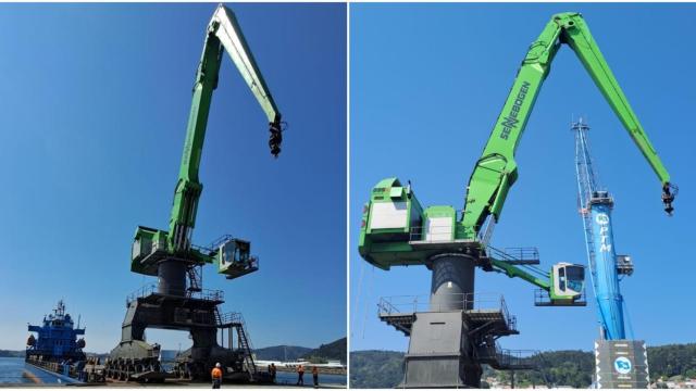La gran grúa portuaria articulada que ya está en el puerto de Ferrol