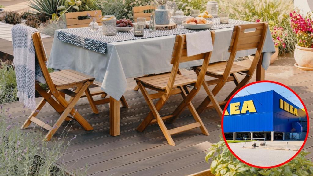 Mesa plegable de IKEA.