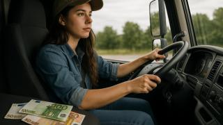 Imagen de una camionera generada con IA.