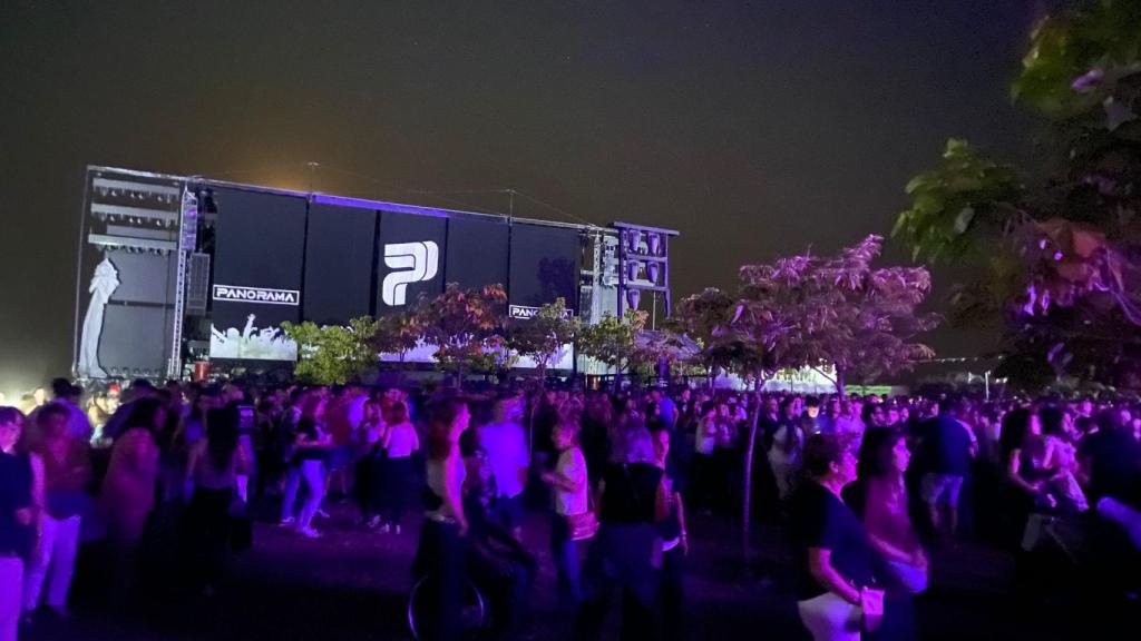 Escenario de la Orquesta Panorama en Rabanales durante el apagón