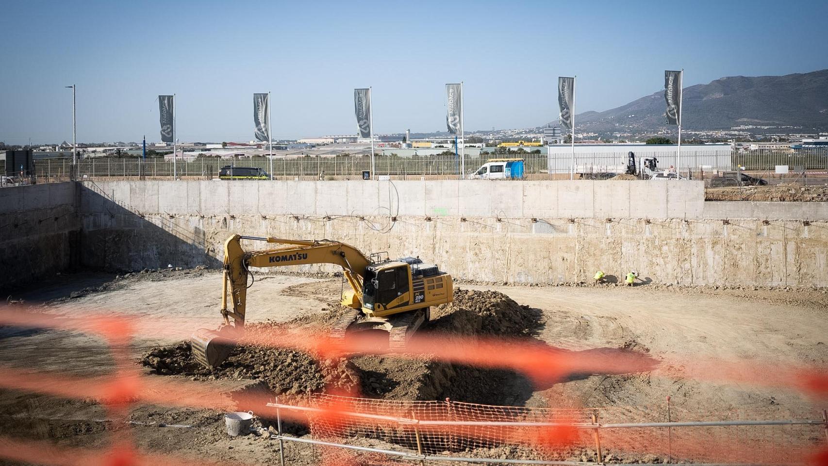 Imagen de la construcción de una promoción de VPO en Málaga.