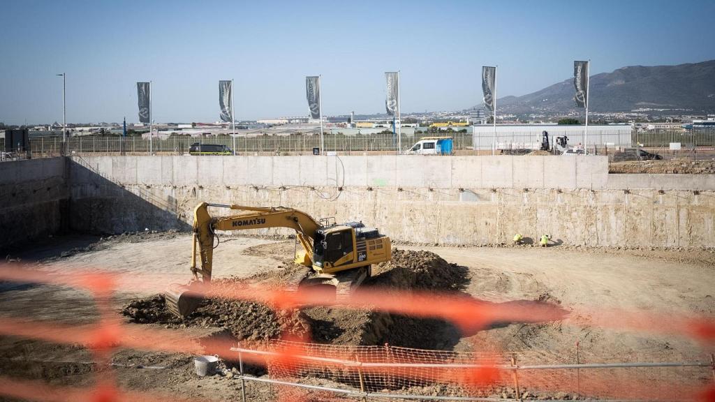 Imagen de la construcción de una promoción de VPO en Málaga.