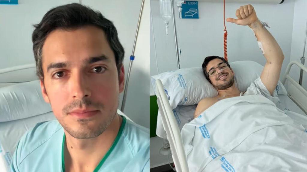 Dani, enfermo de cáncer de páncreas de 35 años, en el Hospital Puerta de Hierro Majadahonda (Madrid)