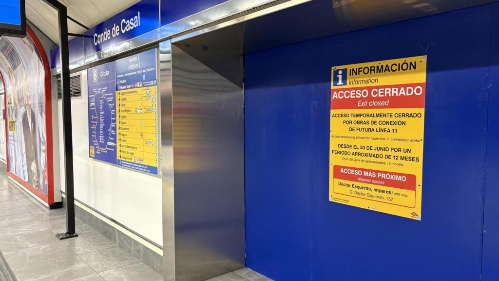 Los carteles informativos de las obras en el Metro.