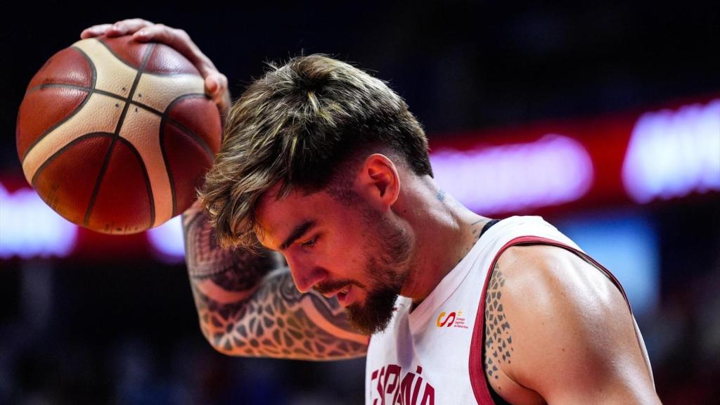Juancho Hernangómez, durante el duelo de este martes ante Portugal.