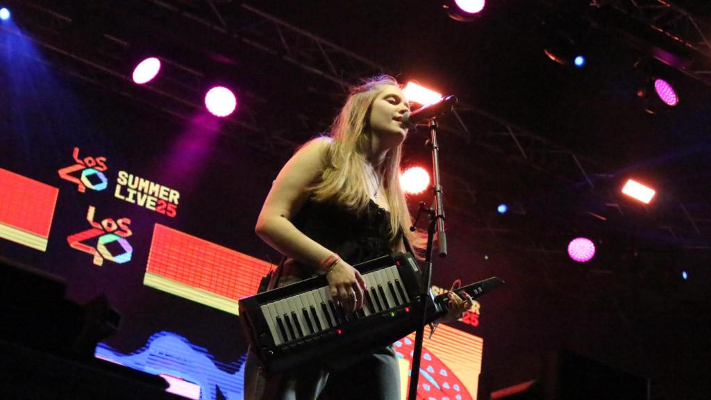 Actuación del grupo Leria durante Los 40 Summer Live 2025 en A Coruña.