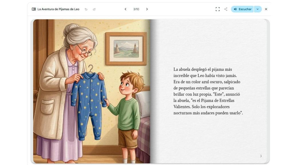 Un cuento ilustrado creado por Gemini