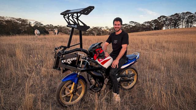 Kent Shillitoe con su prototipo