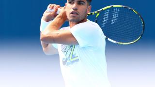 Carlos Alcaraz, entrenando en Cincinnati