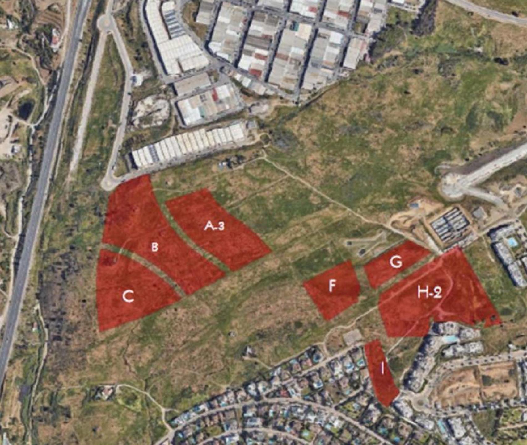 Parcelas objeto de subasta.