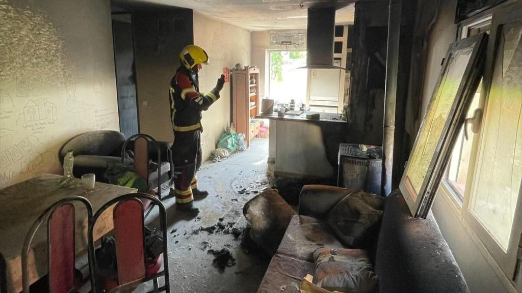 Incendio en una vivienda de Guadamur (Toledo). Foto: CPEIS Toledo.