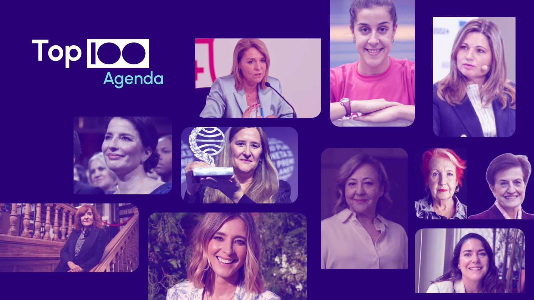 Montaje de la agenda semanal de 'Las Top 100 Mujeres Líderes'