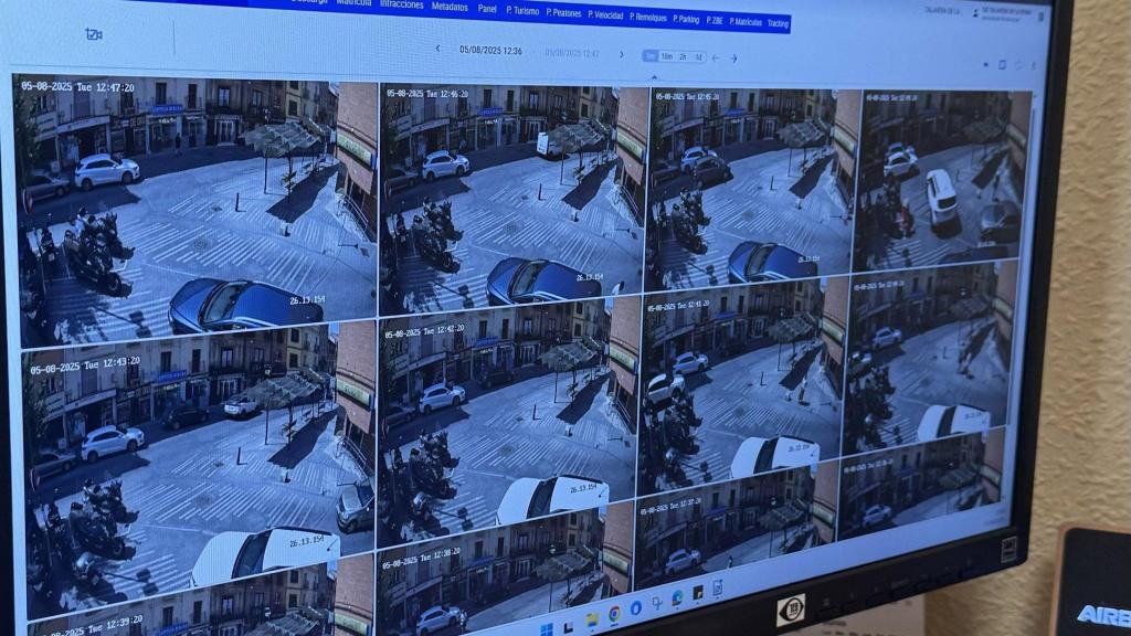Sala de control de las cámaras de vigilancia instaladas en Talavera de la Reina.