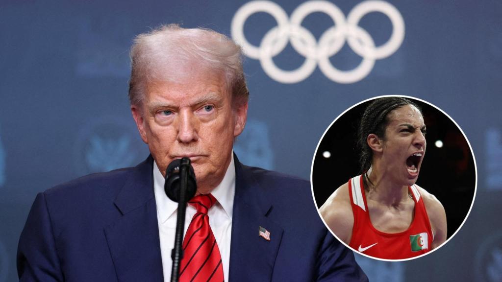 Donal Trump e Imane Khelif, en un collage