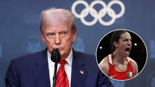 Donal Trump e Imane Khelif, en un collage