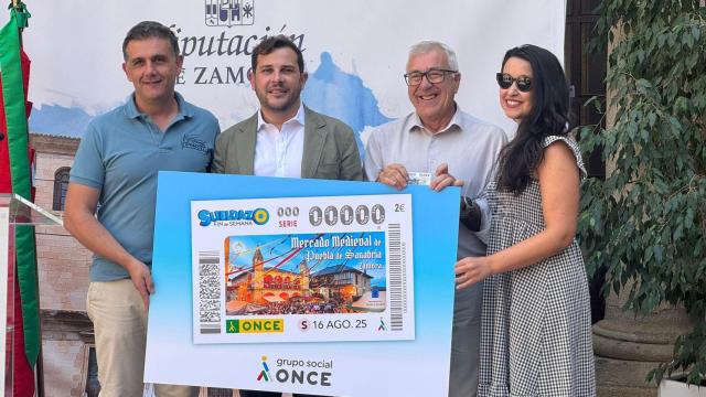 Presentación del nuevo cupón de la ONCE dedicado al mercado medieval de Puebla de Sanabria