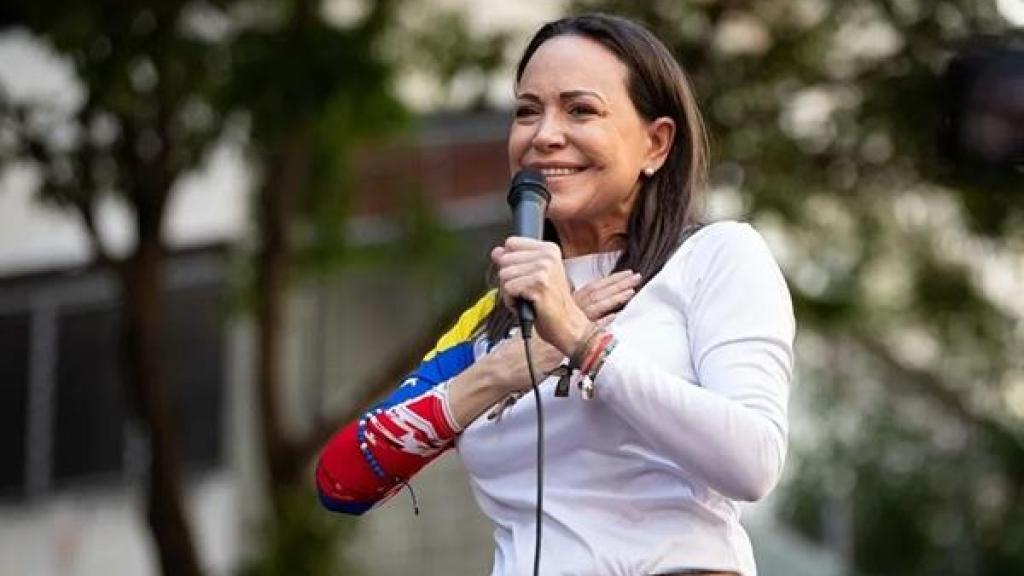 María Corina Machado durante un acto de campaña el año pasado en Caracas.