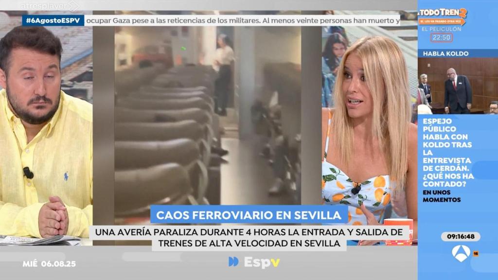 Joan Guirado y Afra Blanco en 'Espejo Público'.