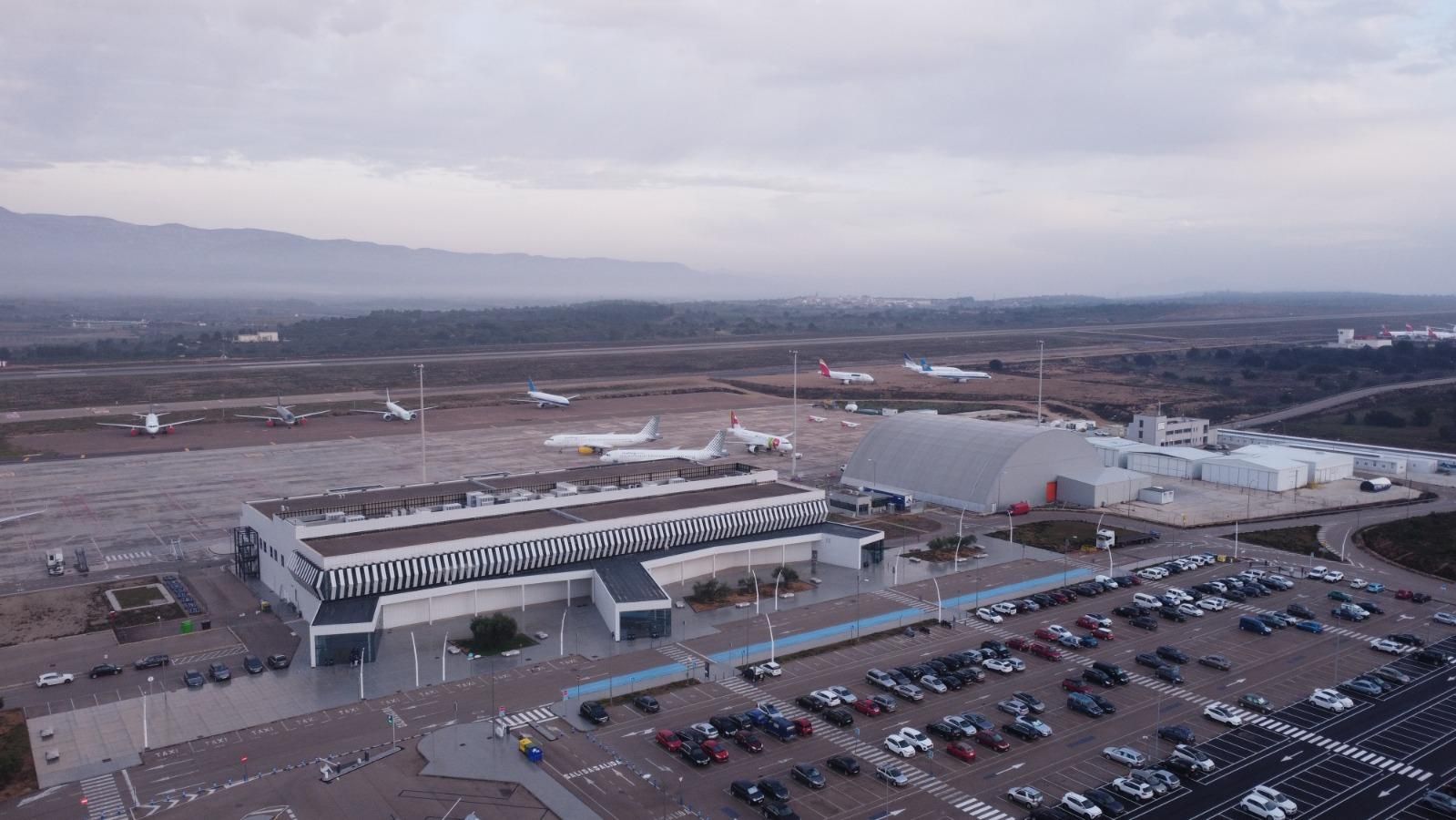 Foto panorámica de las instalaciones del aeropuerto de Castellón, donde se ubica el programa 'ESA-BIC Valencia Region' .