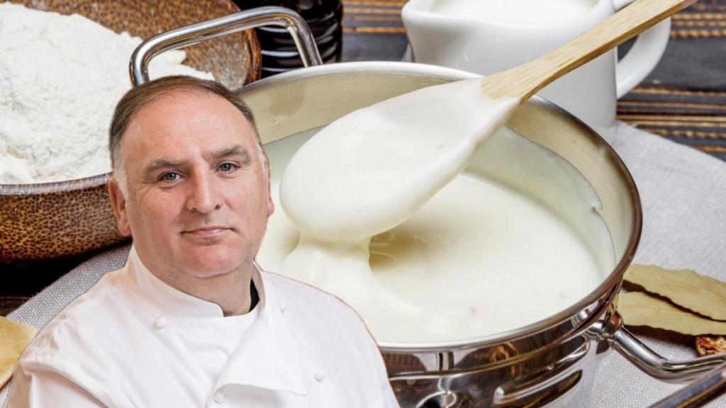 Una bechamel y el chef José Andrés.