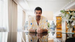 El actor Miguel Ángel Muñoz durante la entrevista con EL ESPAÑOL.