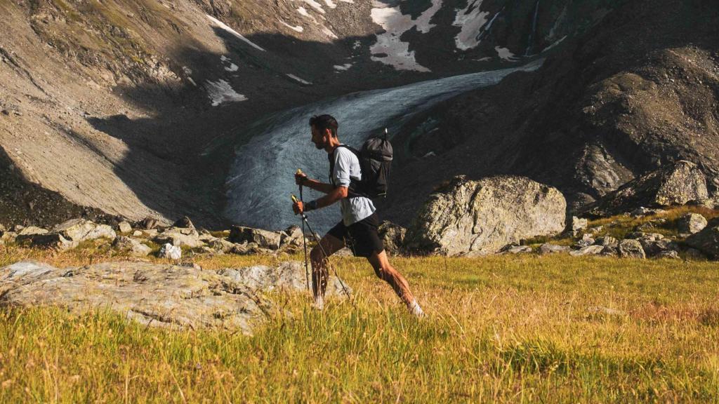 Kilian Jornet durante una de las etapas de Alpes Conections.