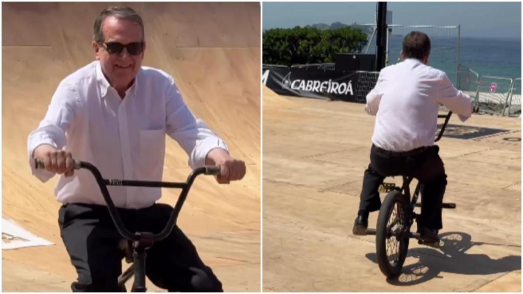 Abel Caballero se sube a una BMX