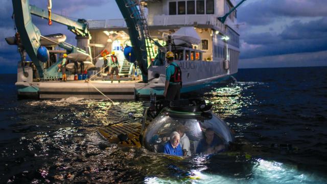 David Attenborough sumergiéndose en el arrecife Osprey. Foto: Oficina Nacional Estadounidense de Administración Oceánica y Atmosférica, Gabinete de Santuarios Marinos