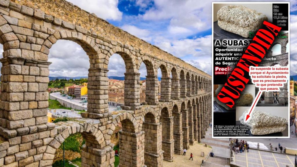 El Acueducto de Segovia y la foto cancelando la subasta