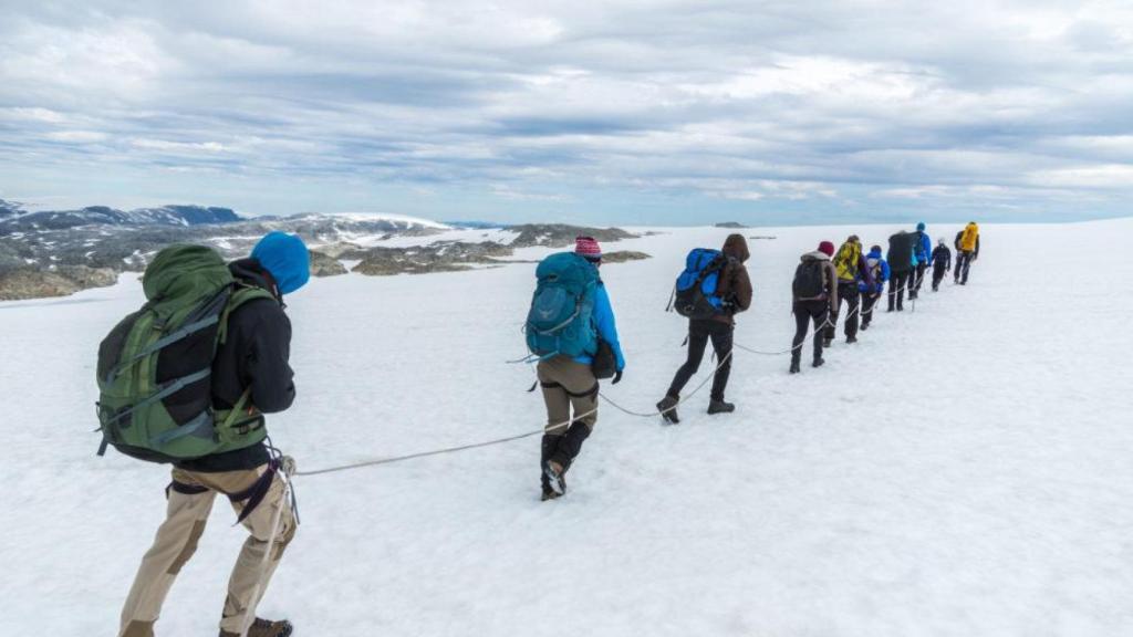 Los glaciares de Folgefonna, en el suroeste de Noruega, forman parte de uno de los parques nacionales más grandes del país.