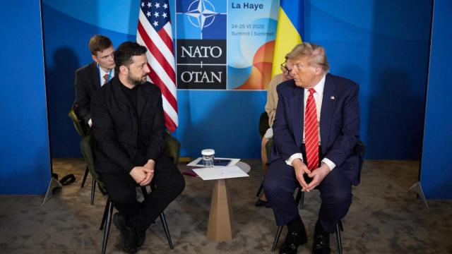 Zelenski y Trump durante la Conferencia de la OTAN.
