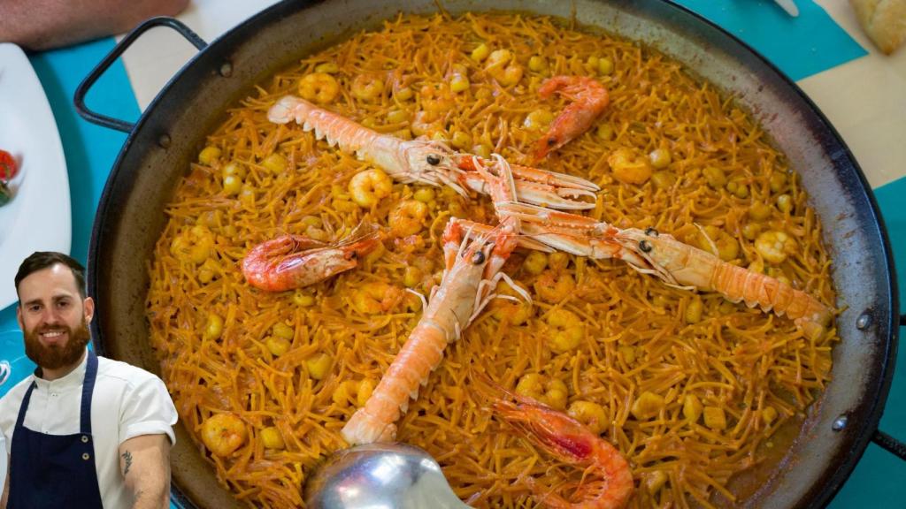 Alfredo Vozmediano, chef, sobre la fideuá perfecta: Para que parezca de restaurante, olvídate de los fideos con agujero