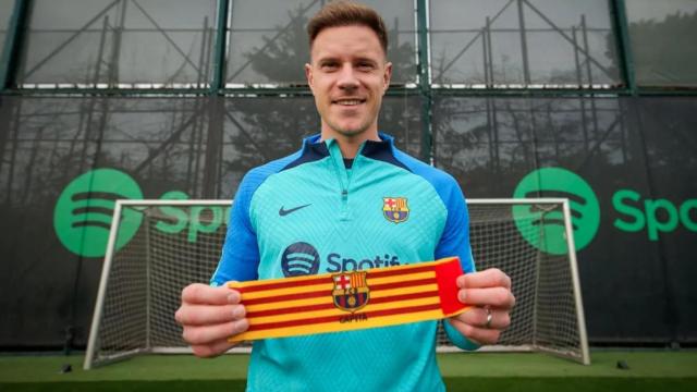 Ter Stegen, con el brazalete de capitán del FC Barcelona