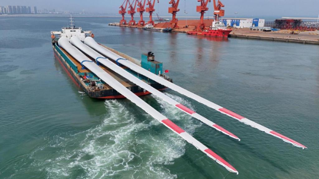 Palas del aerogenerador.