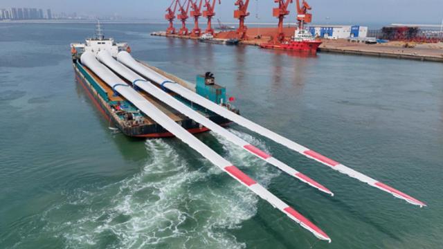 Palas del aerogenerador.