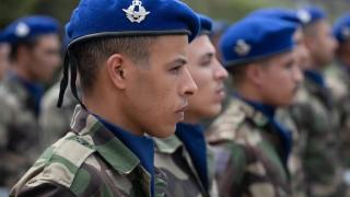 Un soldado de la unidad aérea marroquí, en 2024.