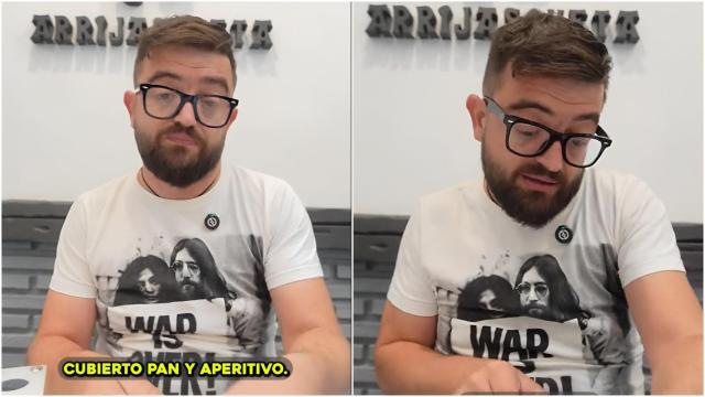 Cocituber muestra el cargo por un aperitivo no pedido.