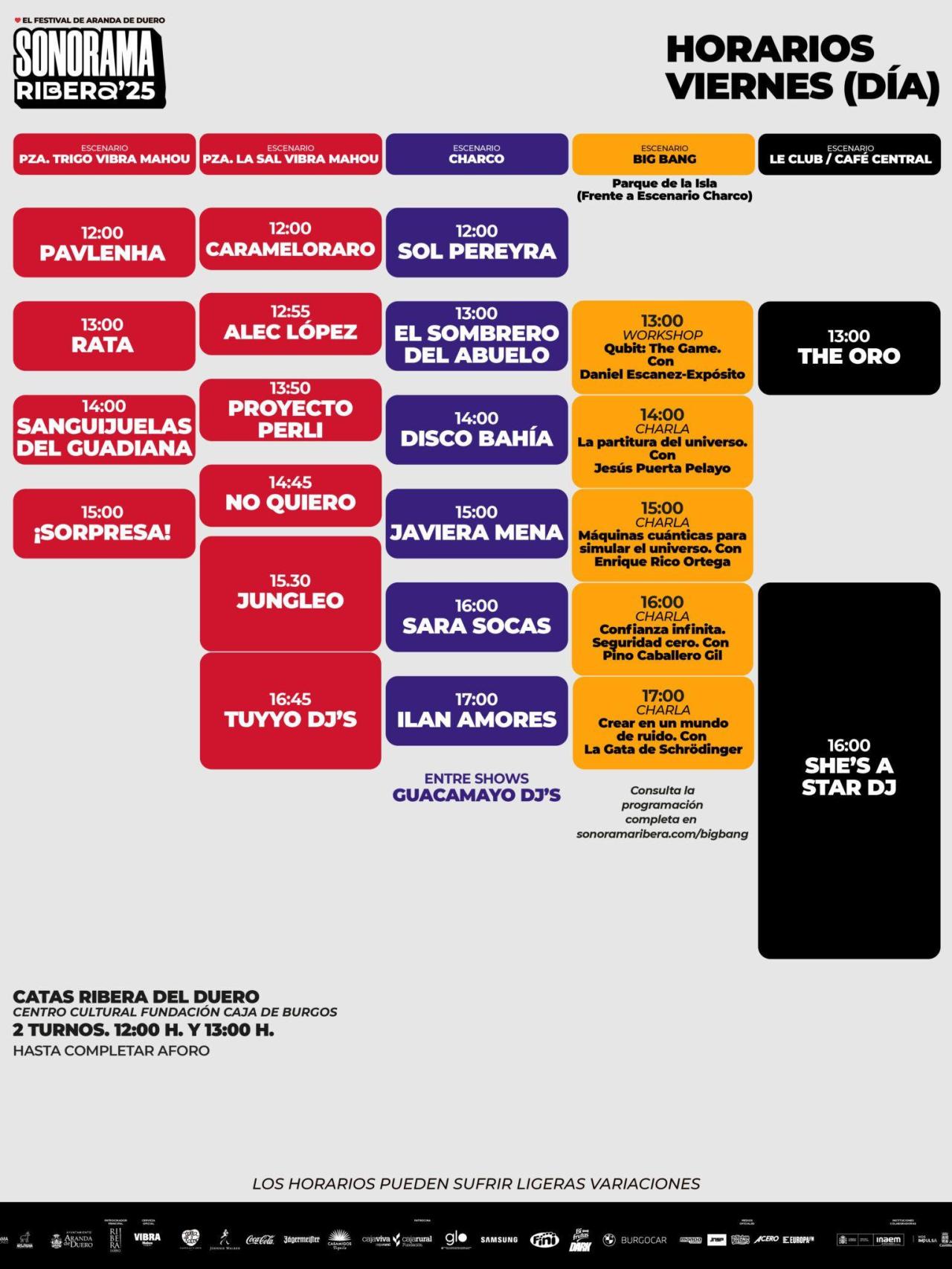 Horarios Sonorama
